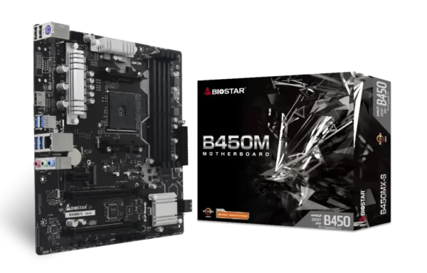 BIOSTAR B450MX-S DDR4 AMD AM4 Micro ATX Motherboard