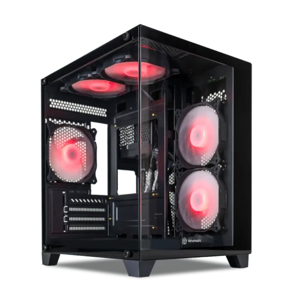 Revenger Base Dynamic Mini 5 ARGB Mid Tower Black Micro ATX Gaming Desktop Case (Black)