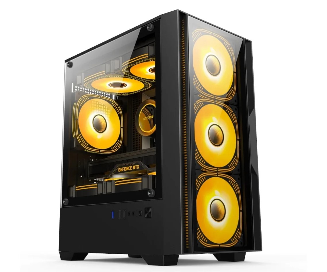 TECH POWER TM201 4 ARGB Black Gaming Case - Neton Tech