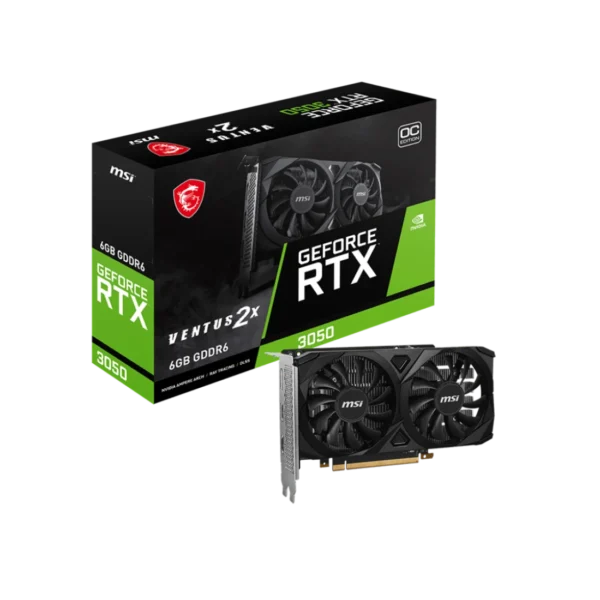 MSI GeForce RTX 3050 VENTUS 2X E 6G OC 6GB GDDR6 Graphics Card
