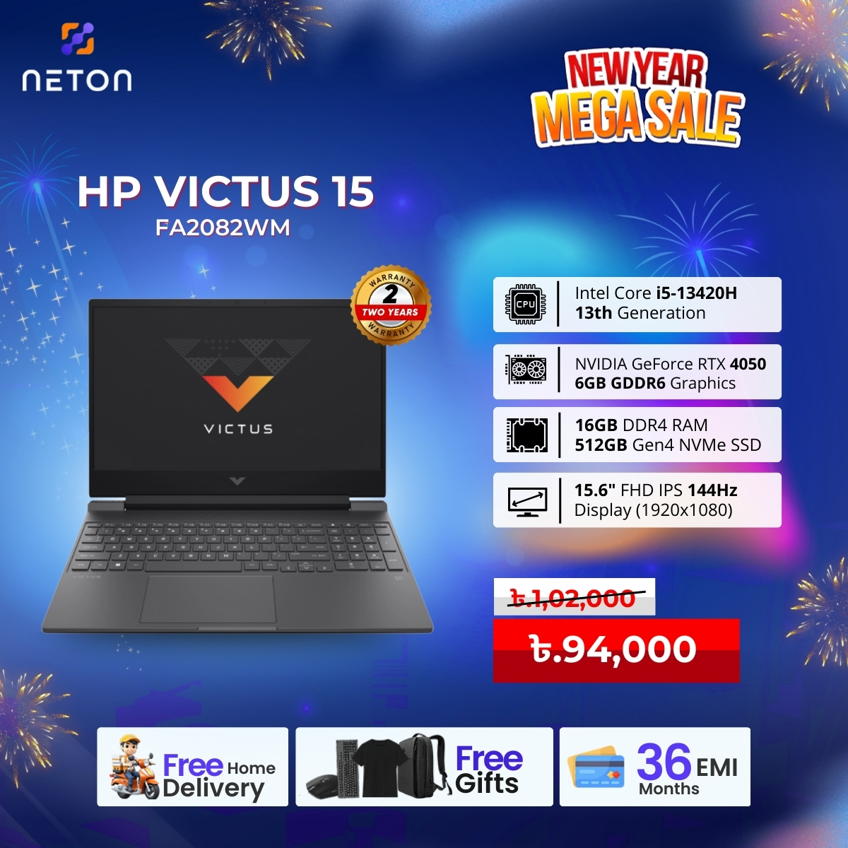 HP Victus 15 FA2082WM Intel